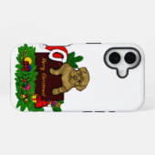 XMas Puppy iPhone 16 Hoesje (Achterkant horizontaal)