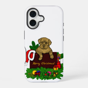 XMas Puppy iPhone 16 Hoesje