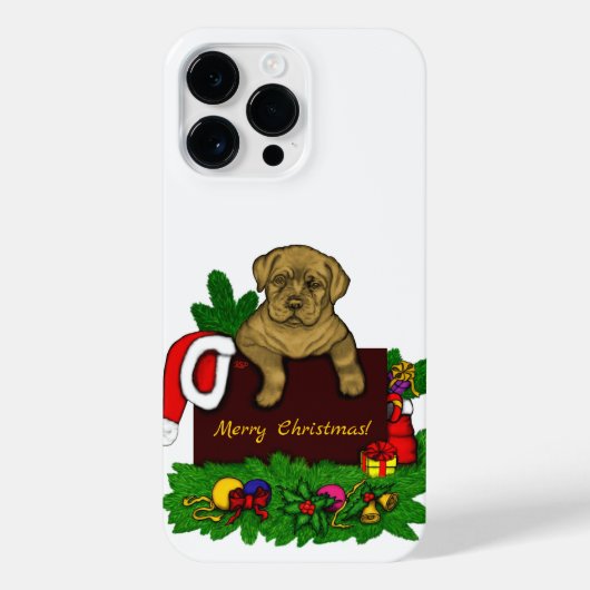 XMas Puppy iPhone Hoesje (Achterkant)