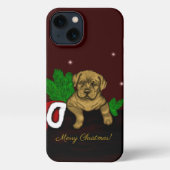 XMas Puppy iPhone Hoesje (Achterkant)