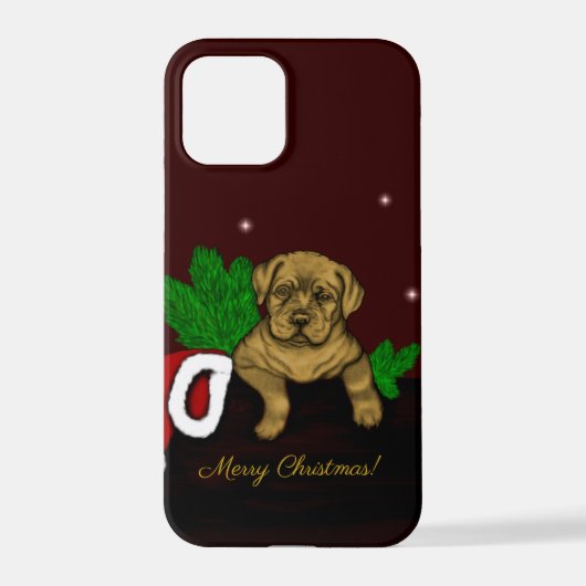 XMas Puppy iPhone Hoesje (Achterkant)