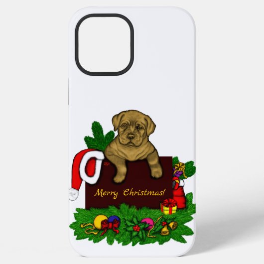 XMas Puppy iPhone Hoesje (Achterkant)