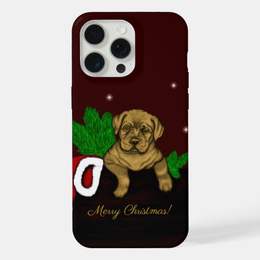 XMas Puppy iPhone Hoesje (Achterkant)