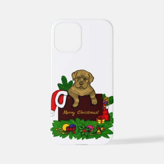XMas Puppy iPhone Hoesje (Achterkant)