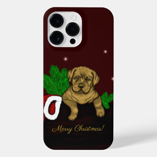 XMas Puppy iPhone Hoesje (Achterkant)