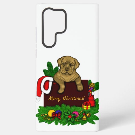 XMas Puppy Samsung Galaxy Hoesje (Achterkant)