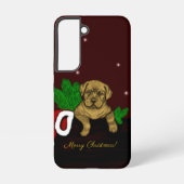 XMas Puppy Samsung Galaxy Hoesje (Achterkant)