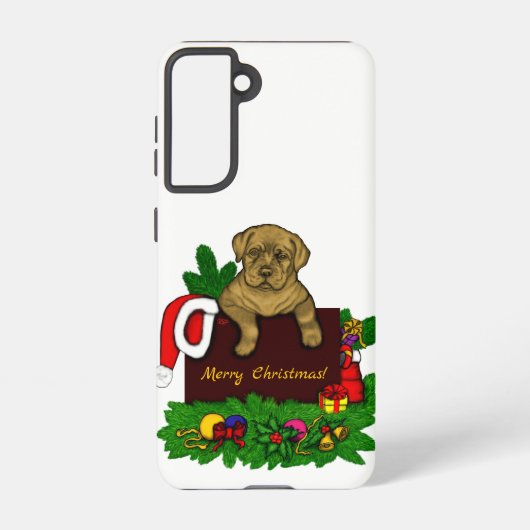 XMas Puppy Samsung Galaxy Hoesje (Achterkant)