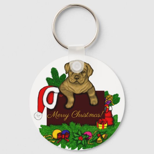 XMas Puppy Sleutelhanger (Voorkant)