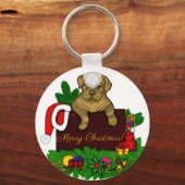 XMas Puppy Sleutelhanger (Voorkant)