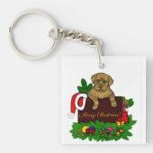XMas Puppy Sleutelhanger (Voorkant)