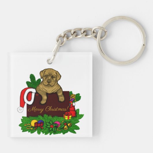 XMas Puppy Sleutelhanger (Achterkant)