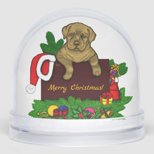 XMas Puppy Sneeuwbol (Voorkant)