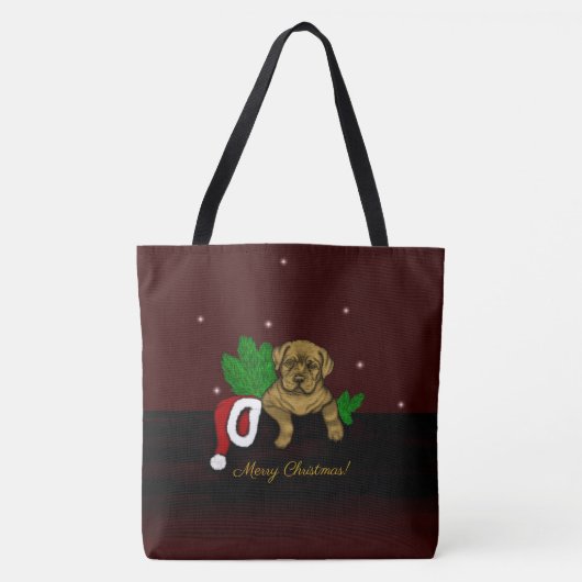 XMas Puppy Tote Bag (Voorkant)