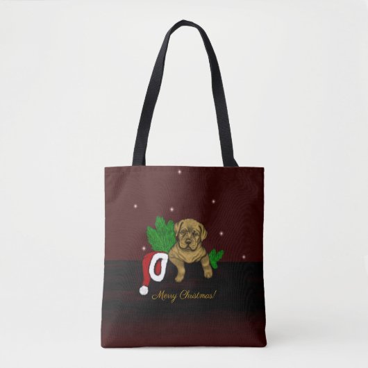 XMas Puppy Tote Bag (Voorkant)