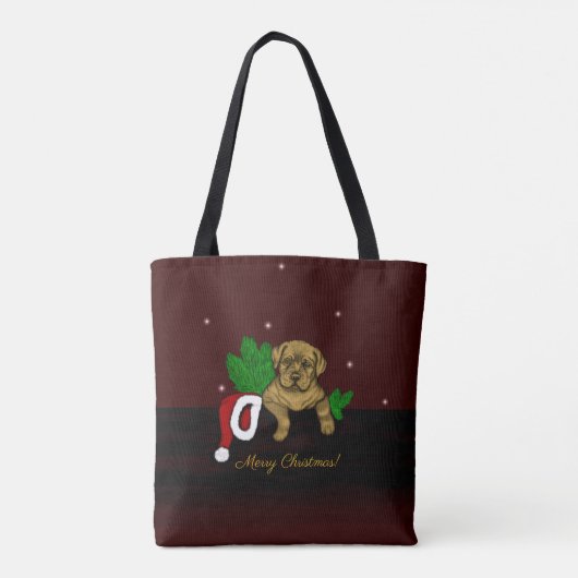 XMas Puppy Tote Bag (Achterkant)