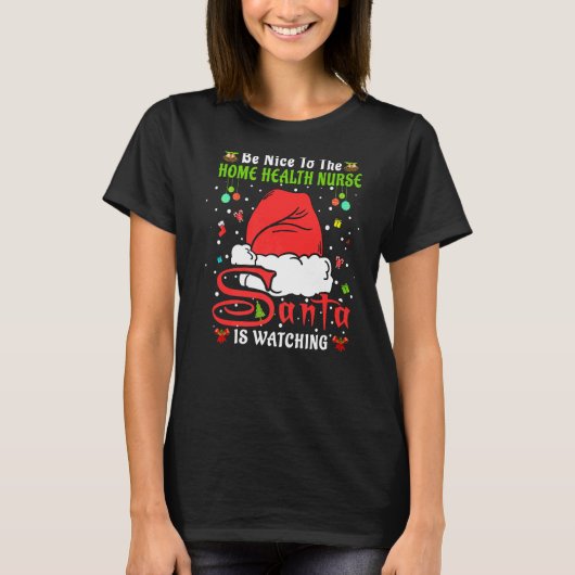 Xmas pyjama's zijn mooi voor de thuiszorgverzekeri t-shirt (Voorkant)