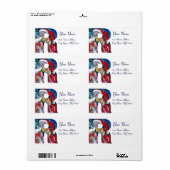 XMAS R BRIEF/SANTA CLAUS MET VIOLIN MONOGRAM ETIKET (Full Sheet)
