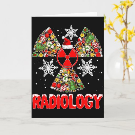 Xmas Radiology Christmas Radiologist Xray Tech Cut Kaart (Gele Bloem)