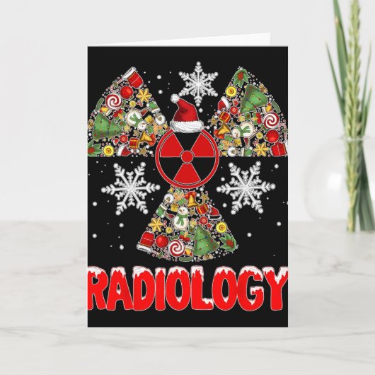 Xmas Radiology Christmas Radiologist Xray Tech Cut Kaart (Voorkant)