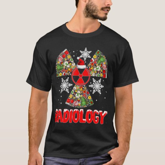 Xmas Radiology Christmas Radiologist Xray Tech Cut T-shirt (Voorkant)