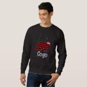 Xmas Red Plaid Gogo Bear Ugly Christmas Sweater (Voorkant volledig)