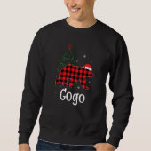 Xmas Red Plaid Gogo Bear Ugly Christmas Sweater (Voorkant)