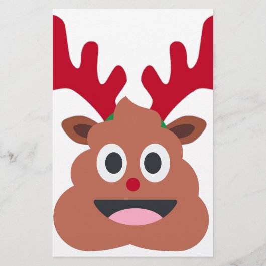 xmas render poo emoji briefpapier (Voorkant)