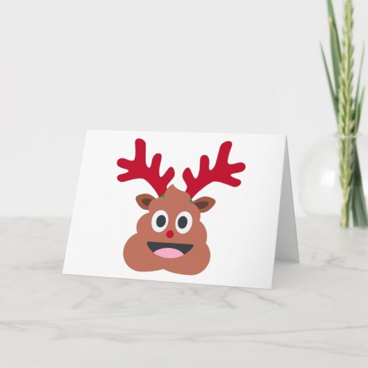 xmas render poo emoji feestdagen kaart (Voorkant)