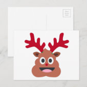 xmas render poo emoji feestdagenkaart (Voorkant / Achterkant)