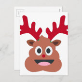 xmas render poo emoji feestdagenkaart (Voorkant / Achterkant)