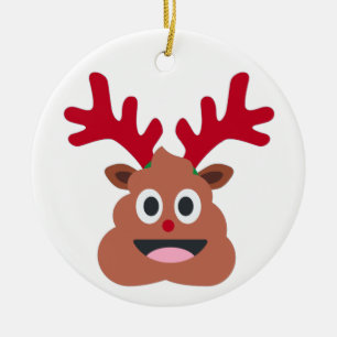 xmas render poo emoji keramische siervoorwerpen keramisch ornament