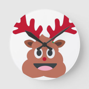 xmas render poo emoji ronde klok