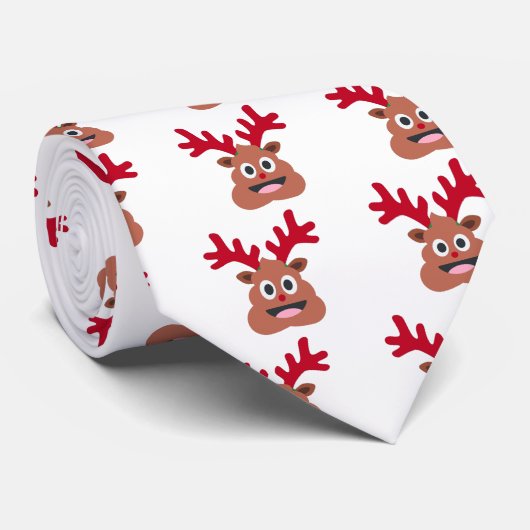 xmas render poo emoji stropdas (Opgerold)
