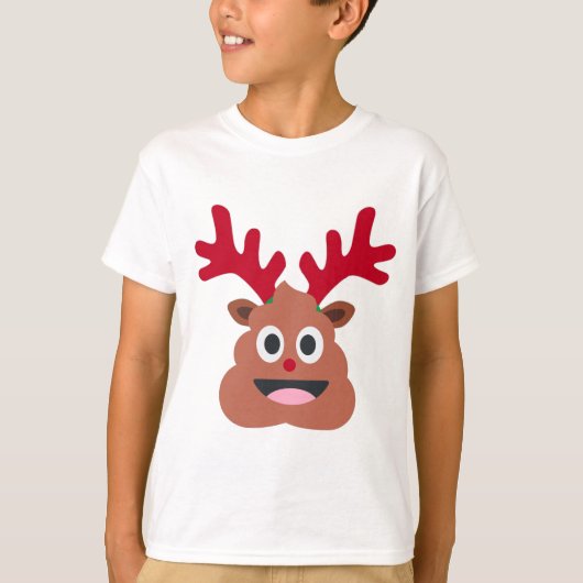 xmas render poo emoji t-shirt (Voorkant)