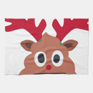 xmas render poo emoji theedoek