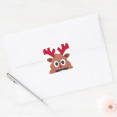 xmas render poo emoji vierkante sticker (Envelop)