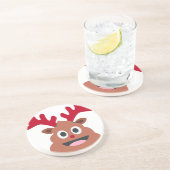 xmas render poo emoji zandsteen onderzetter (Zijkant)