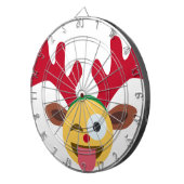 xmas render wink emoji dartbord (Voorkant Rechts)