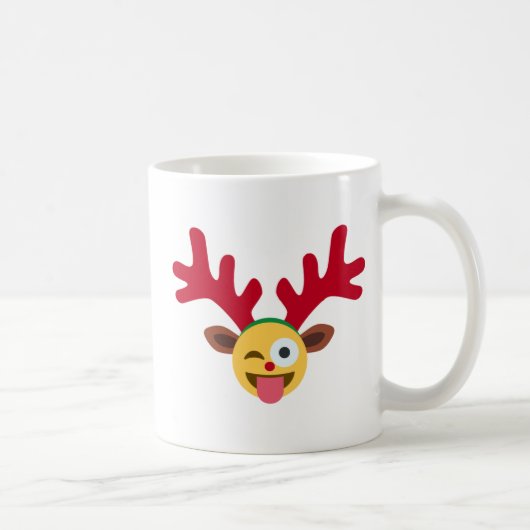 xmas render wink emoji koffiemok (Rechts)