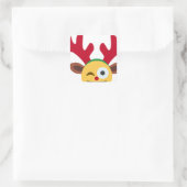 xmas render wink emoji vierkante sticker (Tas)
