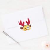 xmas render wink emoji vierkante sticker (Envelop)