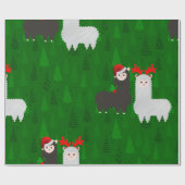 xmas rendier alpacas cadeaupapier (Vlak)