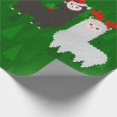 xmas rendier alpacas cadeaupapier (Hoek)