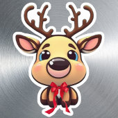 Xmas rendieren, herten met gewei, cartoon grafisch sticker
