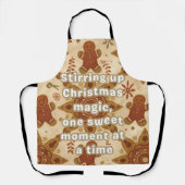 XMAS Retro‑Boho Gingerbread Magic Chef Schort (Voorkant)