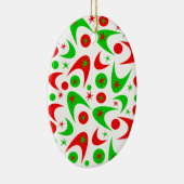 Xmas Retro Boomerangs Keramisch Ornament (Rechts)