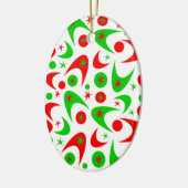 Xmas Retro Boomerangs Keramisch Ornament (Links)