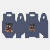 Xmas Rottweiler Kersthond met een sjaal Bedankdoosjes (Ongevouwen)