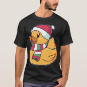 Xmas Rubber Ducky Duck Kerstcadeau Schattige T-shirt (Voorkant)